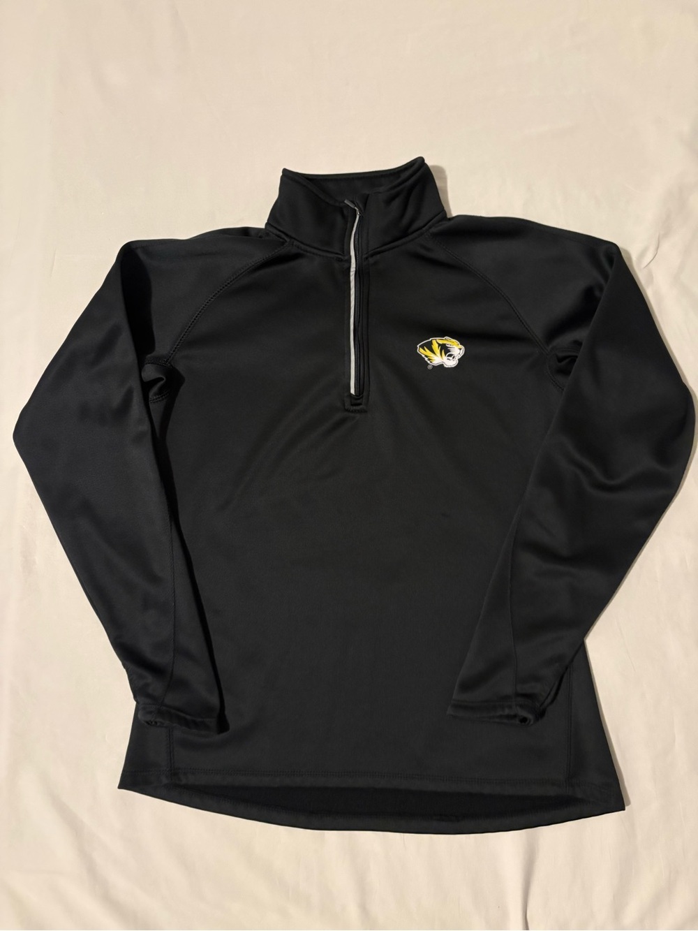 Missouri Tigers Mizzou Women’s Black 1/4 Zip Athletic Pullover Jacket Medium